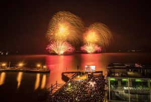 Fireworks light up the sky over the Humber River during the official opening of Hull's tenure as UK City of Culture.