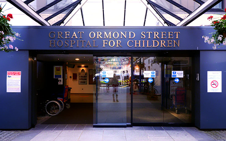 Great Ormond Street Hospital entrance.