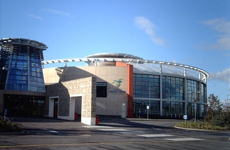 The exterior of the National Aquatic Centre, Dublin.