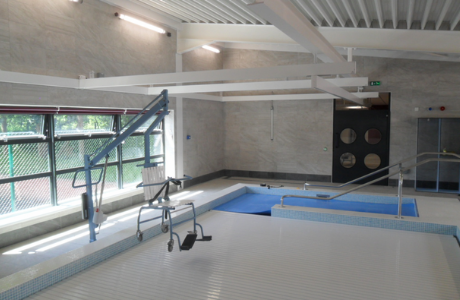 The swimming pool inside Community Special School in Rotherham.