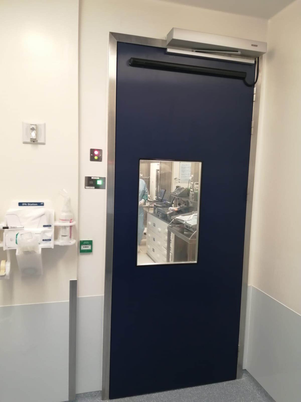 Cleanroom Doors Inside a Biopharma Facility