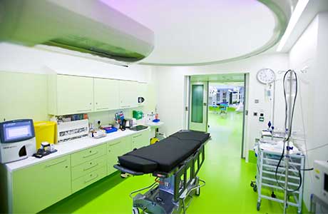 Operating theatre at the London Clinic, Harley Street.