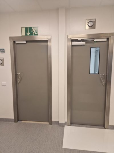 Two cleanroom fire doors.